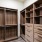 a room with wooden cabinets